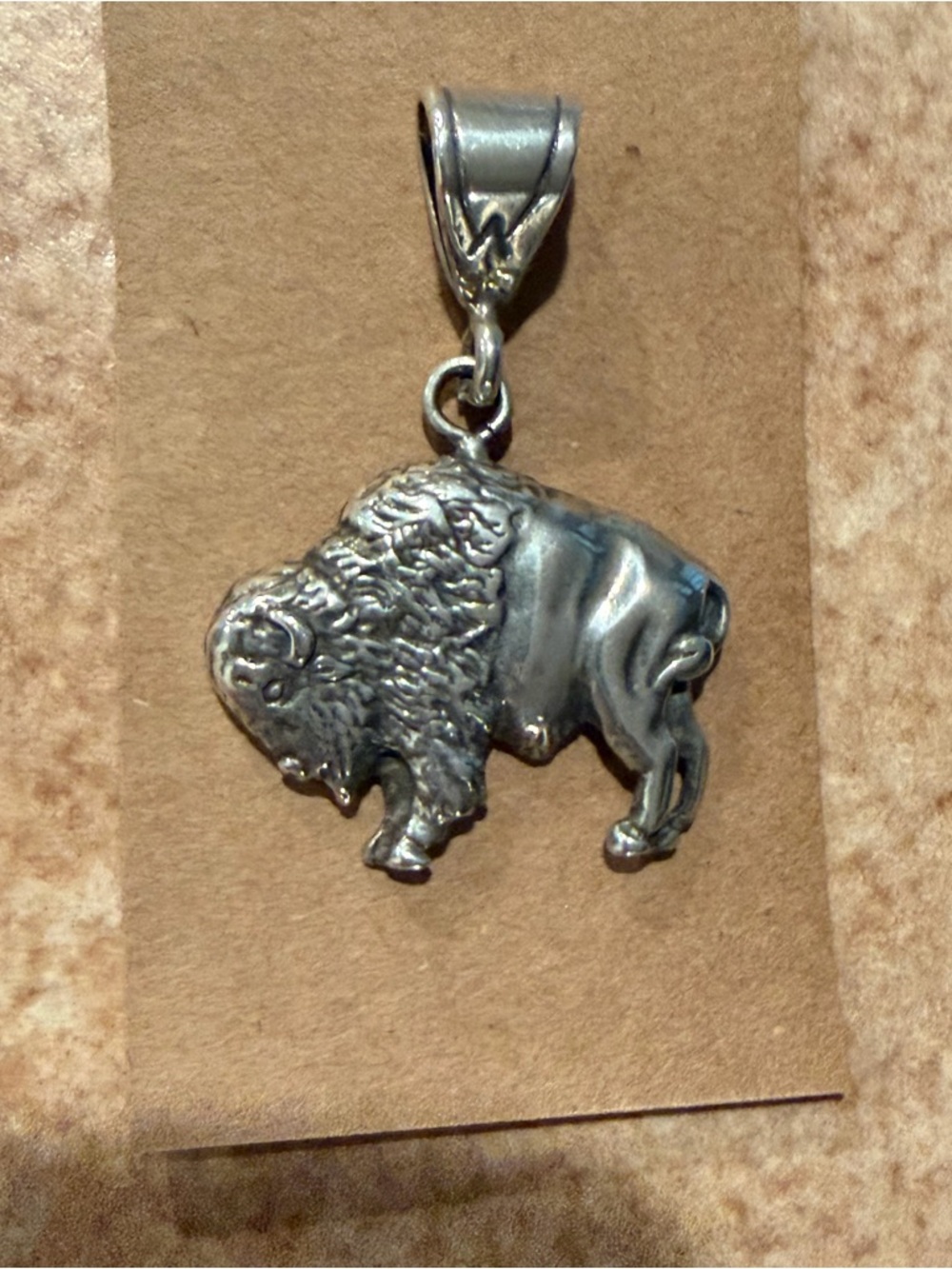 Sterling Silver Buffalo Pendant